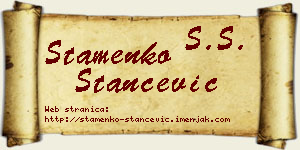Stamenko Stančević vizit kartica